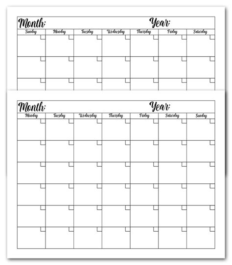 Free Printable Editable Calendar