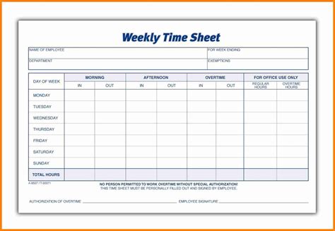 Free Printable Employee Time Sheets