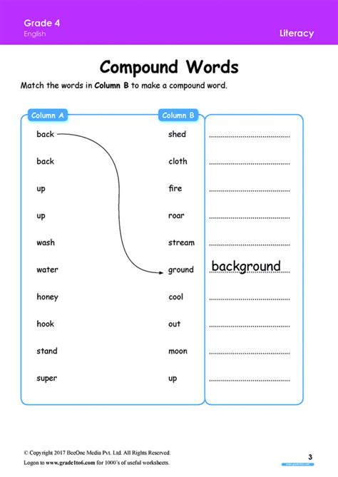 Free Printable English Grammar Worksheets For Grade 4