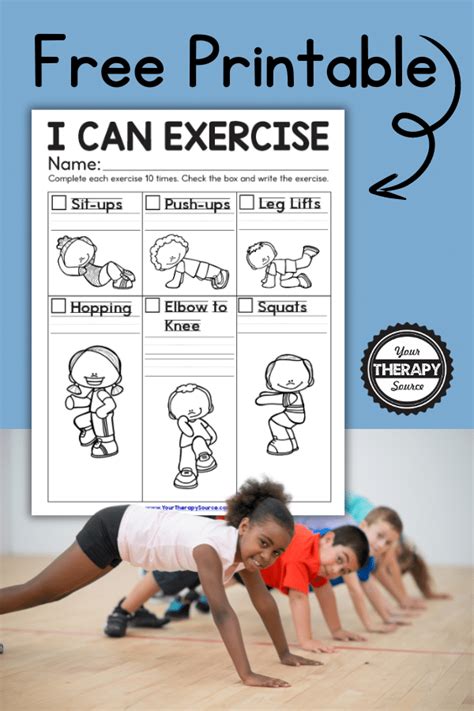 Free Printable Exercise Worksheets