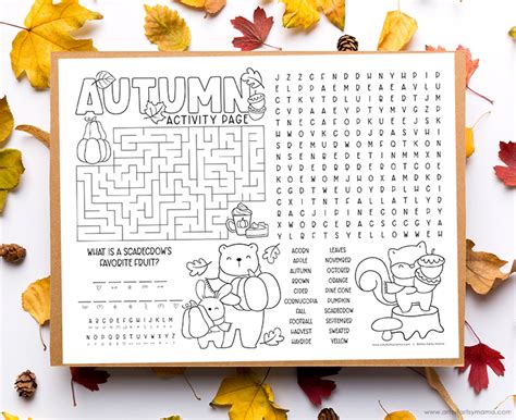 Free Printable Fall Activity Pages
