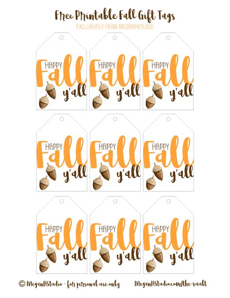 Free Printable Fall Gift Tags