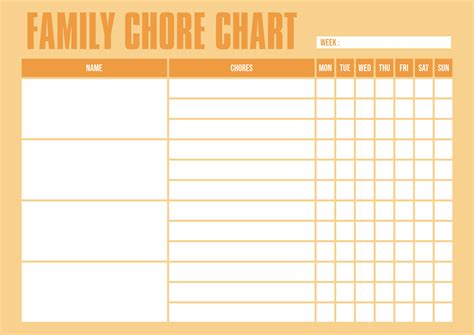 Free Printable Family Chore Chart