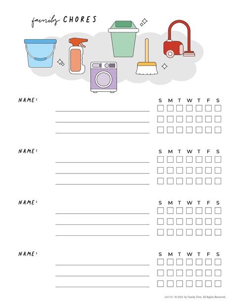 Free Printable Family Chore Charts