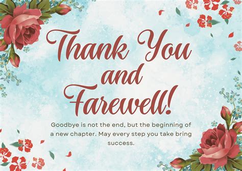 Free Printable Farewell Cards For Coworkers