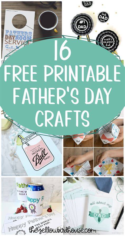Free Printable Fathers Day Crafts Crafts By Amanda