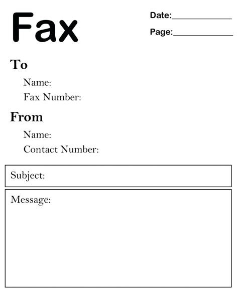 Free Printable Fax Cover Sheet