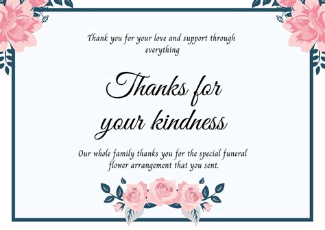Free Printable Funeral Thank You Cards