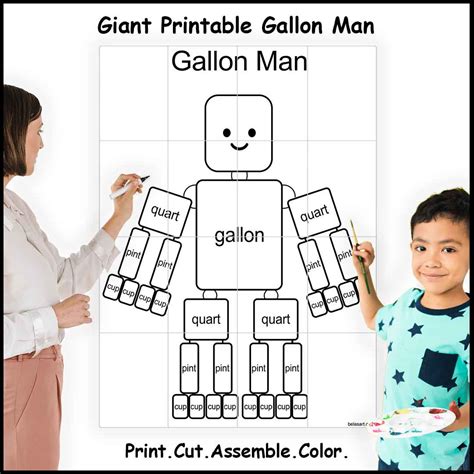 Free Printable Gallon Man