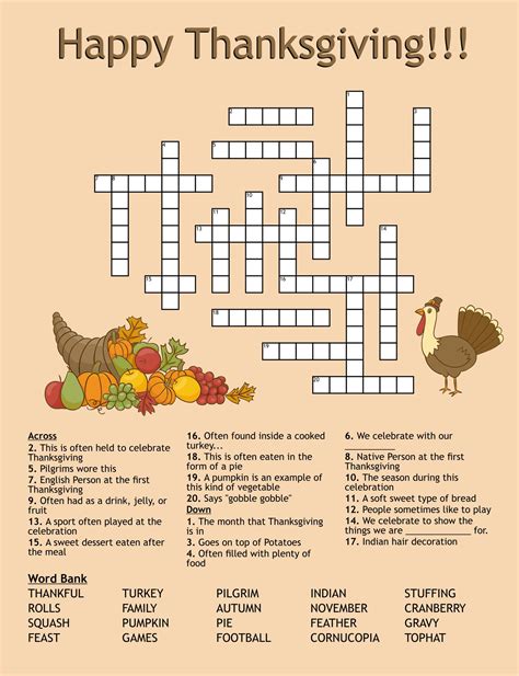 Free Printable Games For Thanksgiving