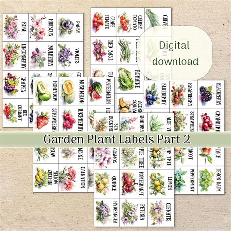 Free Printable Garden Tags