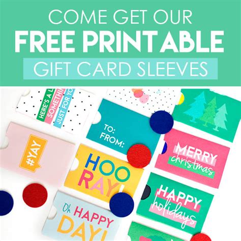 Free Printable Gift Card Sleeve Template