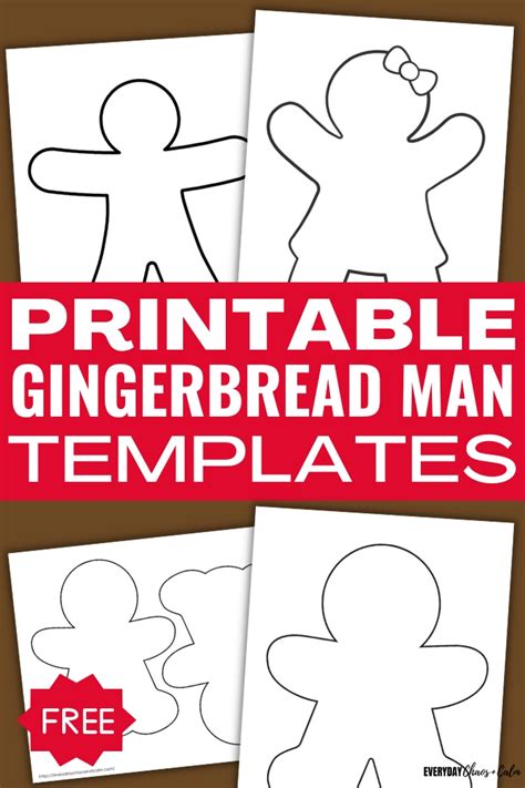 Free Printable Gingerbread Man