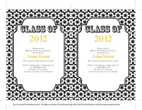 Free Printable Graduation Announcements