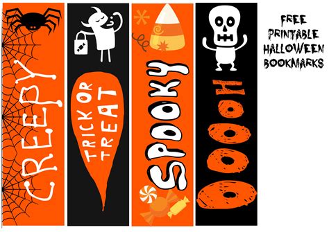 Free Printable Halloween Bookmarks