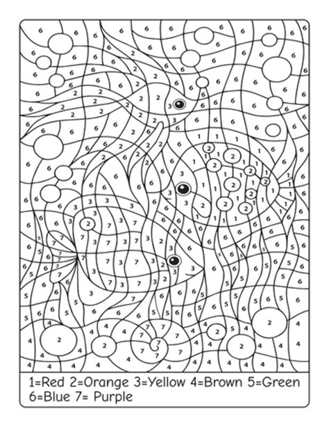 Free Printable Hard Color By Number Coloring Pages