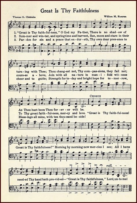 Free Printable Hymn Sheet Music