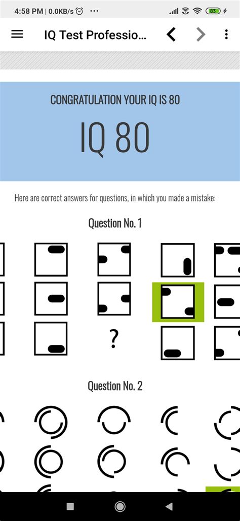 Free Printable Iq Test With Answers Reader