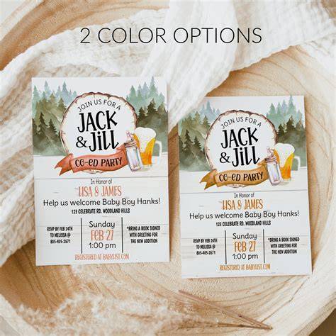 Free Printable Jack And Jill Baby Shower Invitations