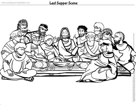 Free Printable Last Supper Coloring Pages