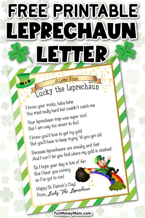 Free Printable Leprechaun Letter