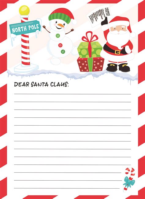 Free Printable Letter To Santa Printable