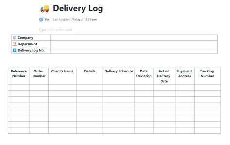 Free Printable Log For Tracking Deliveries From Ups Fedex