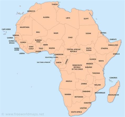 Free Printable Map Of Africa