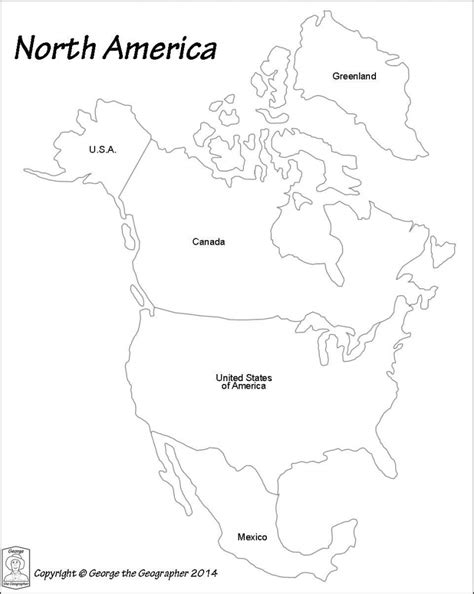 Free Printable Map Of North America With Labels