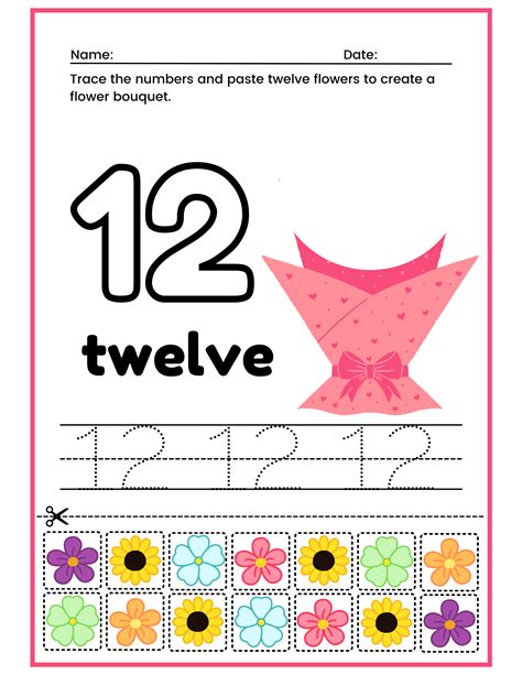 Free Printable Number 12 Worksheet For Preschool