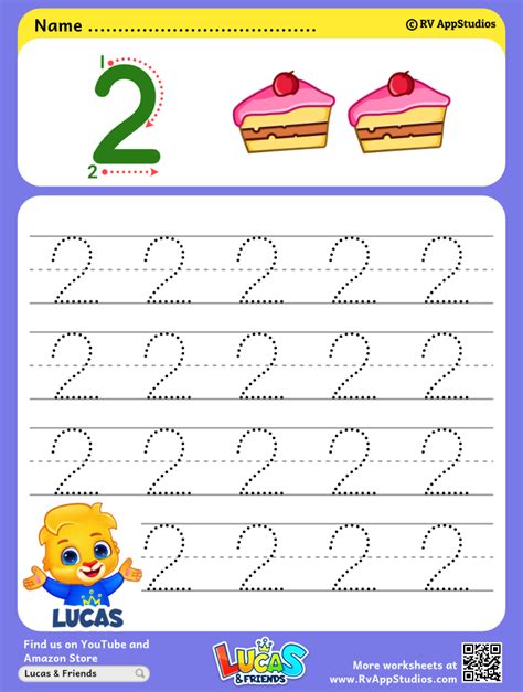 Free Printable Number 2 Tracing Worksheets