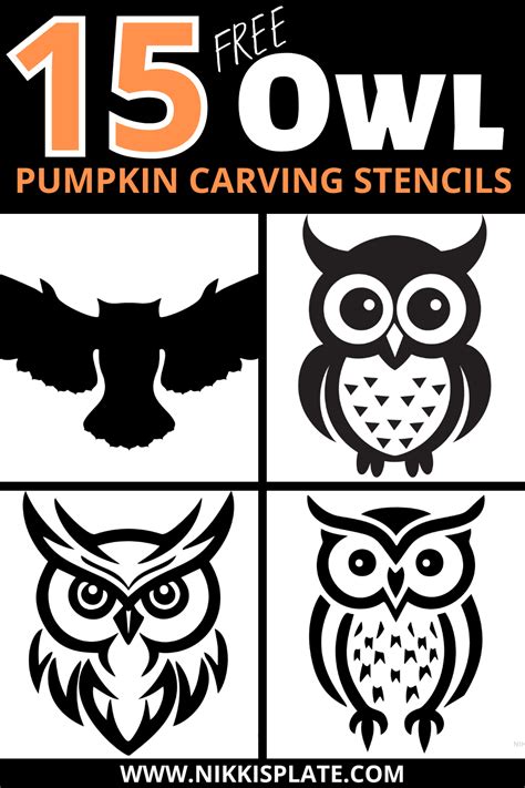 Free Printable Owl Pumpkin Stencils
