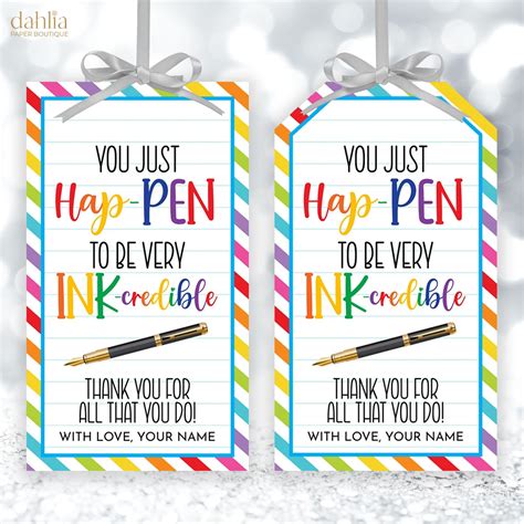 Free Printable Pen Gift Tag