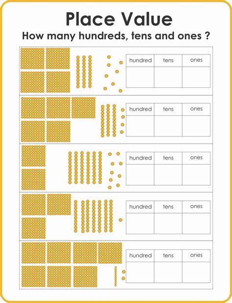 Free Printable Place Value Sheets