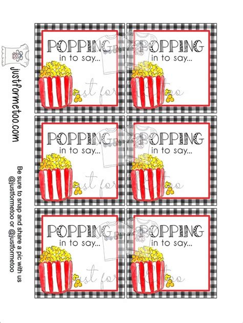 Free Printable Popcorn Tags
