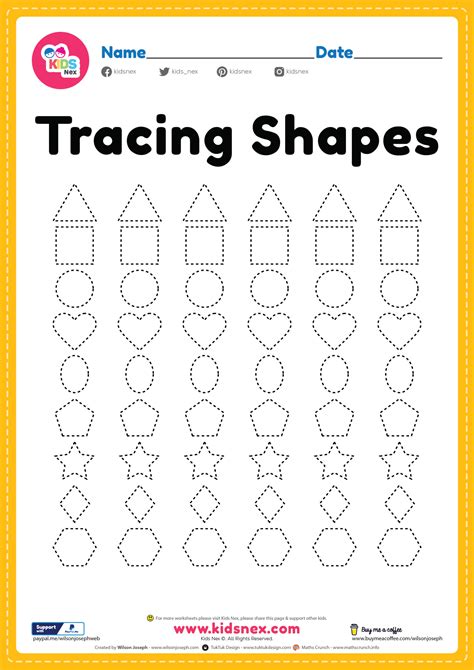 Free Printable Preschool Worksheets Tracing Shapes