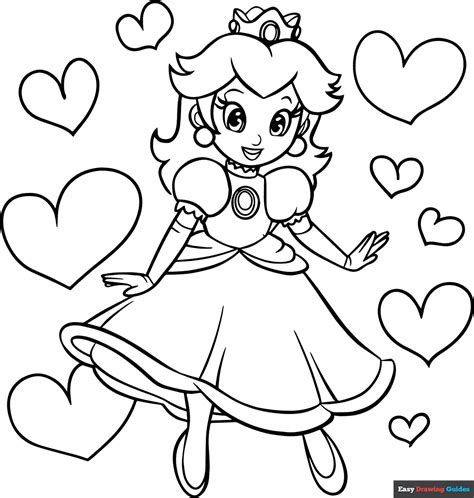 Free Printable Princess Peach Coloring Page