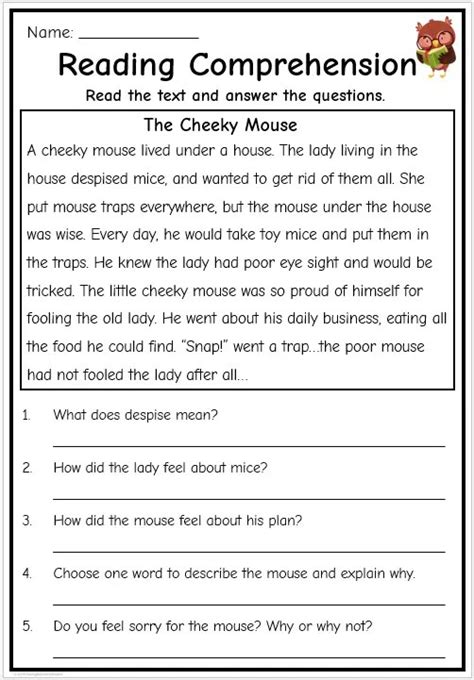 Free Printable Reading Passages With Questions