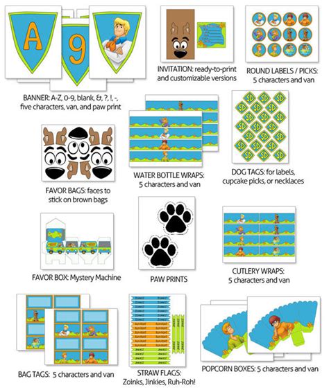 Free Printable Scooby Doo Party Printables