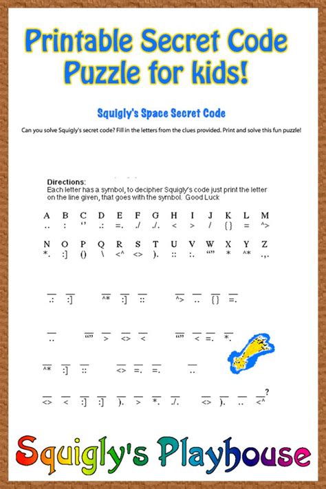 Free Printable Secret Code Worksheets