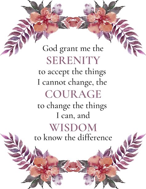 Free Printable Serenity Prayer