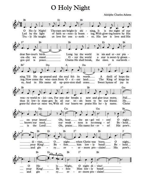 Free Printable Sheet Music For O Holy Night