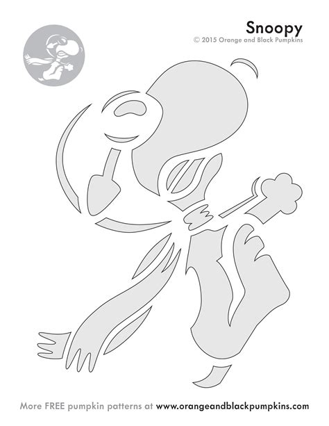 Free Printable Snoopy Pumpkin Stencils