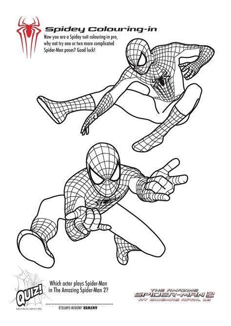 Free Printable Spiderman Colouring Pages