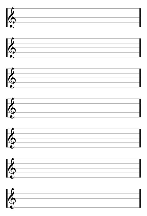 Free Printable Staff Paper Blank Sheet Music