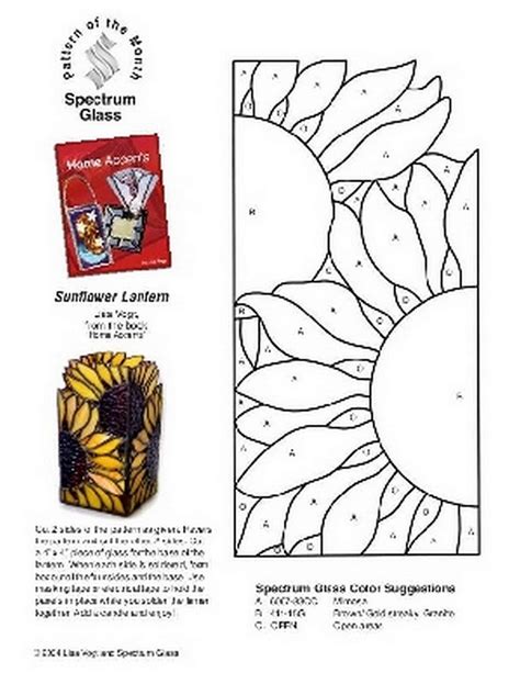 Free Printable Stained Glass Patterns Sunflower