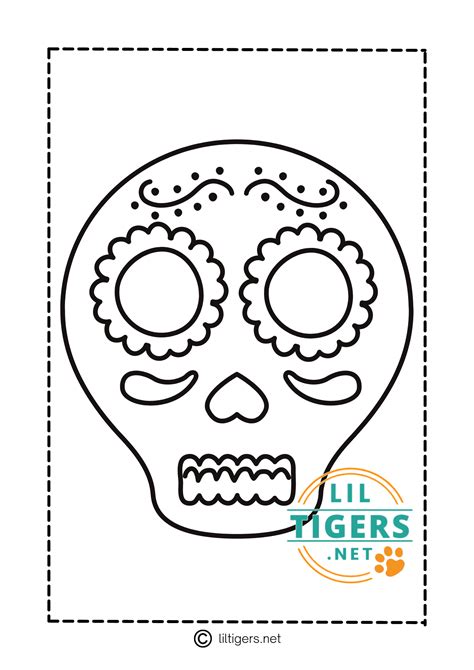Free Printable Sugar Skull Template