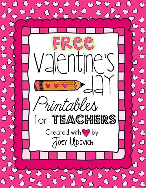 Free Printable Teacher Valentine Cards