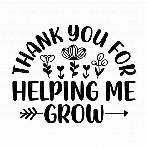 Free Printable Thank You For Helping Me Grow