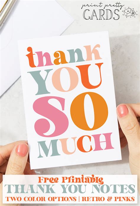 Free Printable Thank You Notes